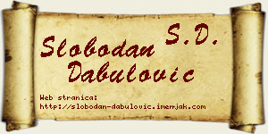 Slobodan Dabulović vizit kartica